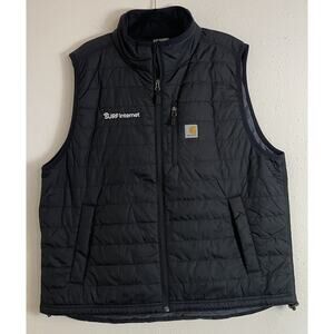 Carhartt Men's Rain Defender Black Insulated Vest Sz XL Ov2286-m
